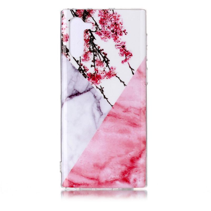 Hülle Samsung Galaxy Note 10 Unglaublicher Blumenmarmor