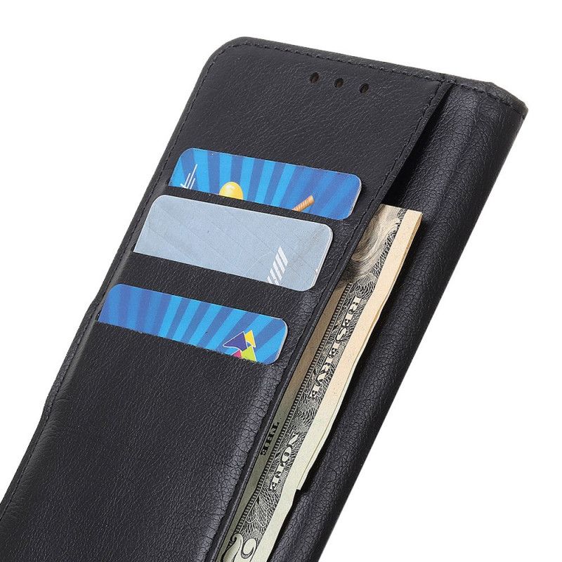 Lederhüllen Für Samsung Galaxy Note 10 Schwarz Sauberes Kunstleder