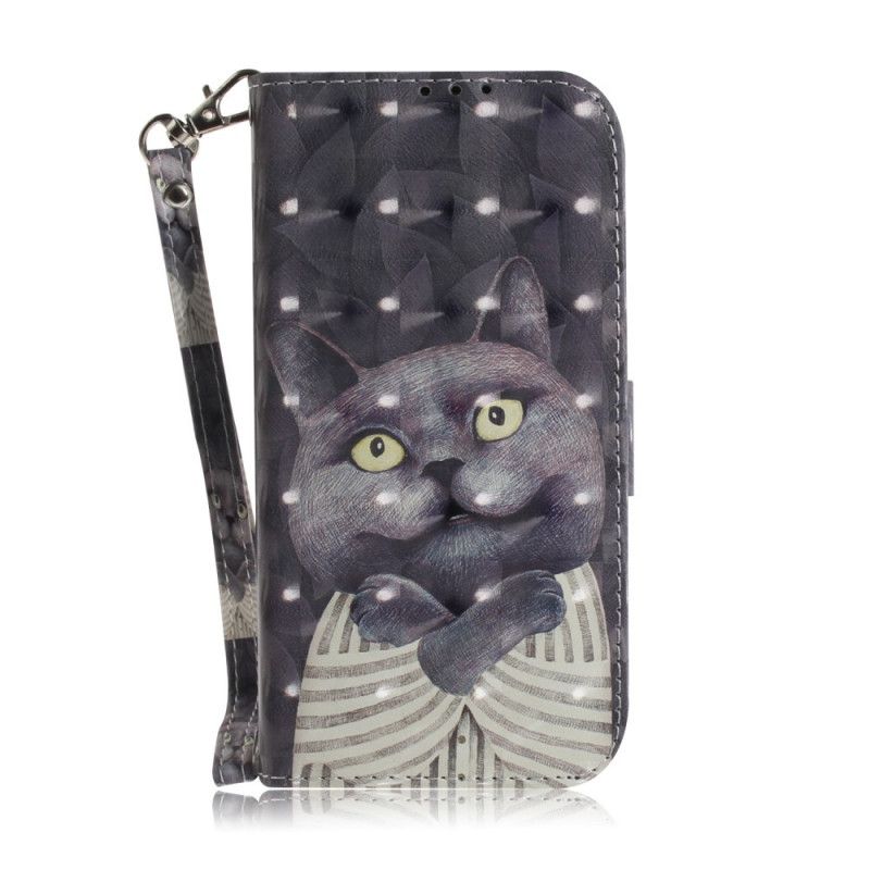Lederhüllen Samsung Galaxy Note 10 Graue Katze Mit Tanga
