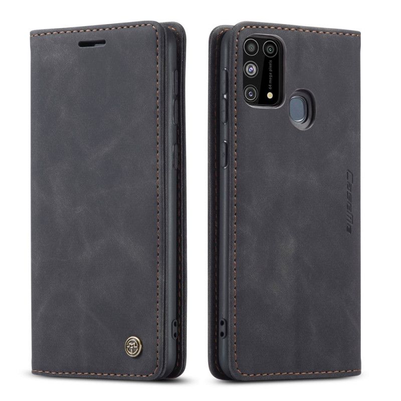 Flip Case Für Samsung Galaxy M31 Schwarz Ledertasche