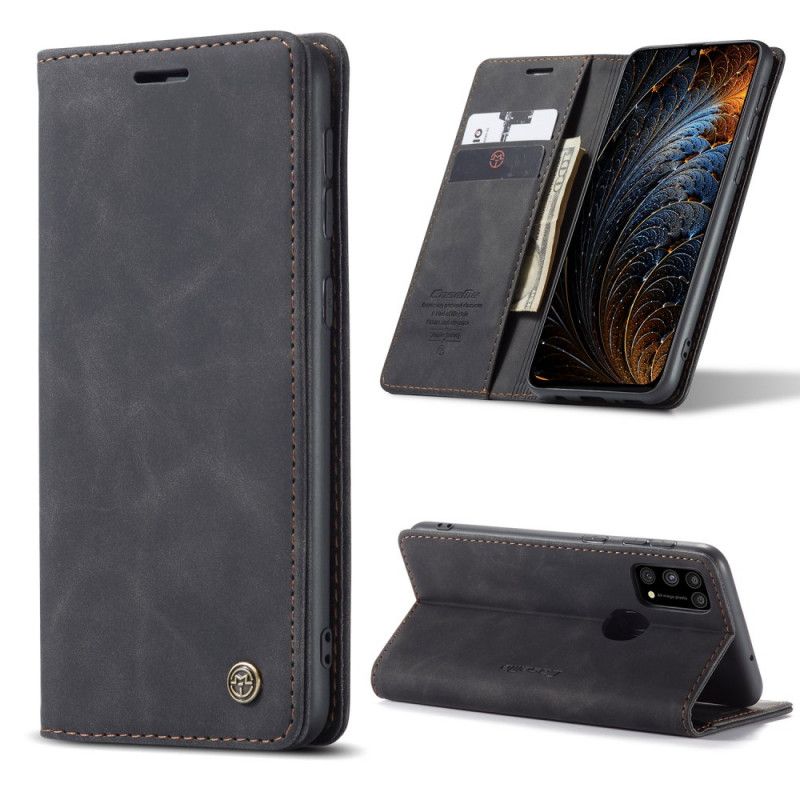 Flip Case Für Samsung Galaxy M31 Schwarz Ledertasche