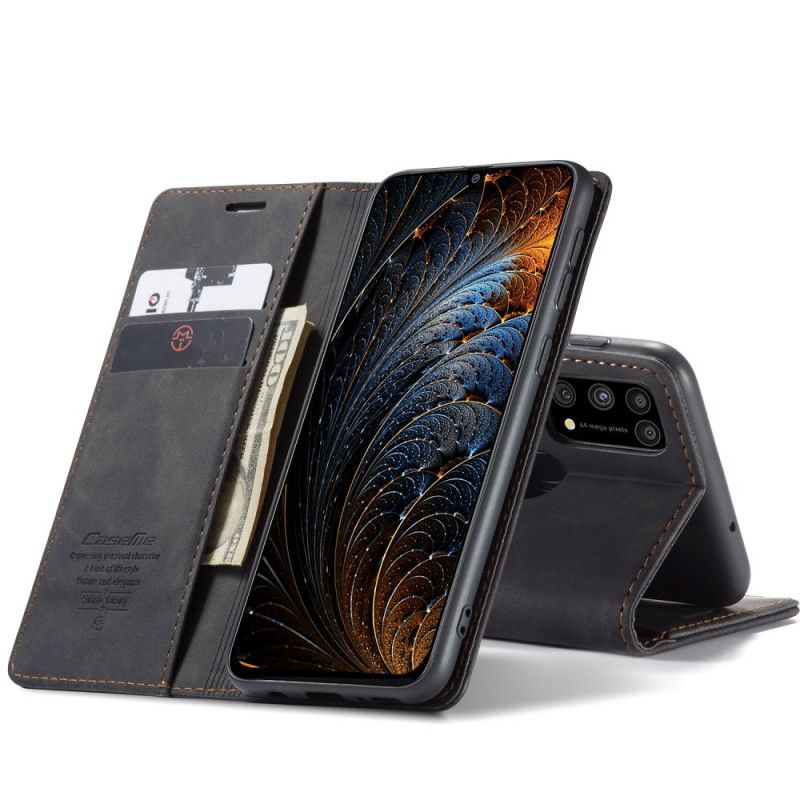 Flip Case Für Samsung Galaxy M31 Schwarz Ledertasche