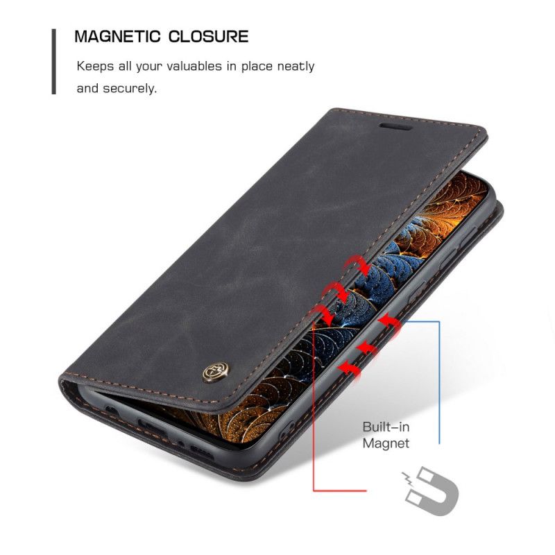 Flip Case Für Samsung Galaxy M31 Schwarz Ledertasche