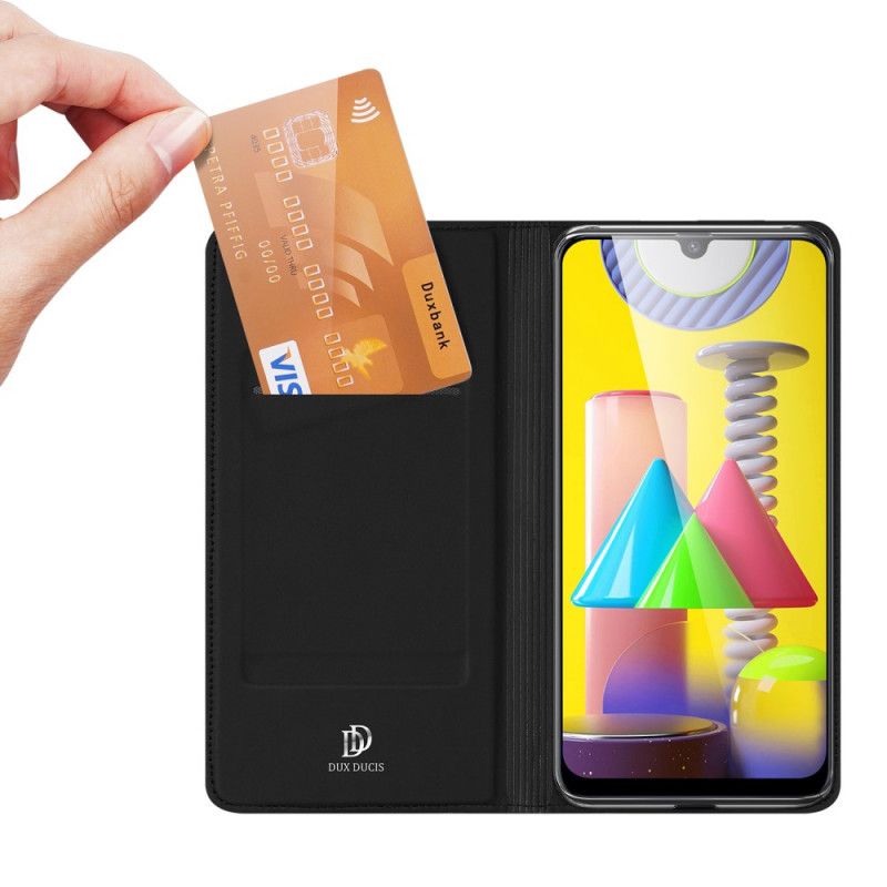Flip Case Samsung Galaxy M31 Schwarz Pro-Dux-Ducis-Haut