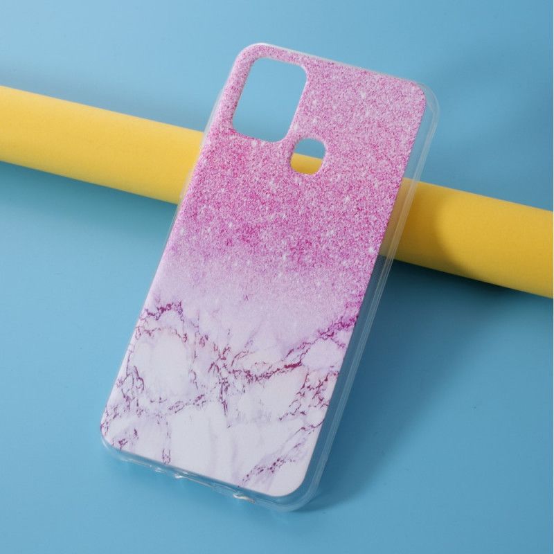 Hülle Samsung Galaxy M31 Handyhülle Abgebauter Marmor