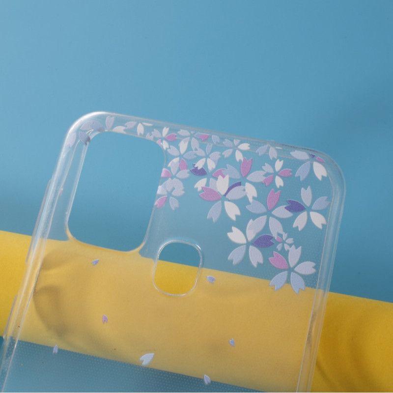 Hülle Samsung Galaxy M31 Handyhülle Transparente Schmetterlinge Und Blumen
