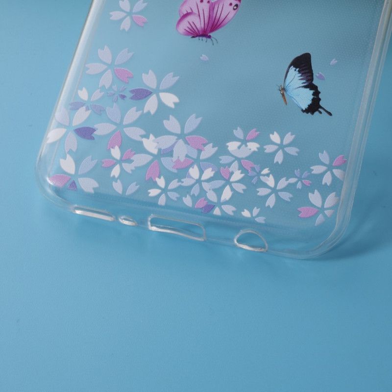 Hülle Samsung Galaxy M31 Handyhülle Transparente Schmetterlinge Und Blumen