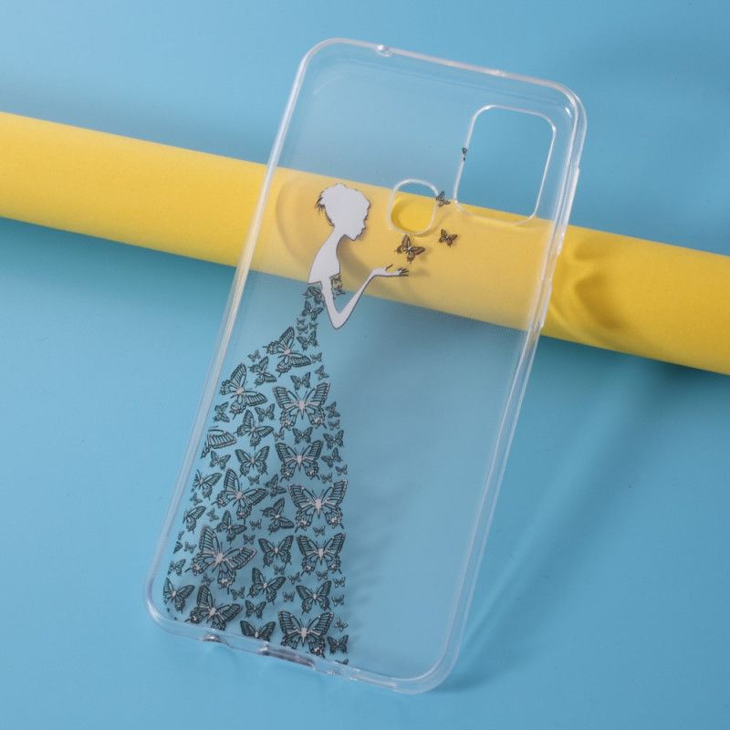 Hülle Samsung Galaxy M31 Handyhülle Transparentes Schmetterlingskleid