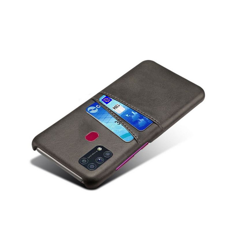 Hülle Samsung Galaxy M31 Magenta Karteninhaber