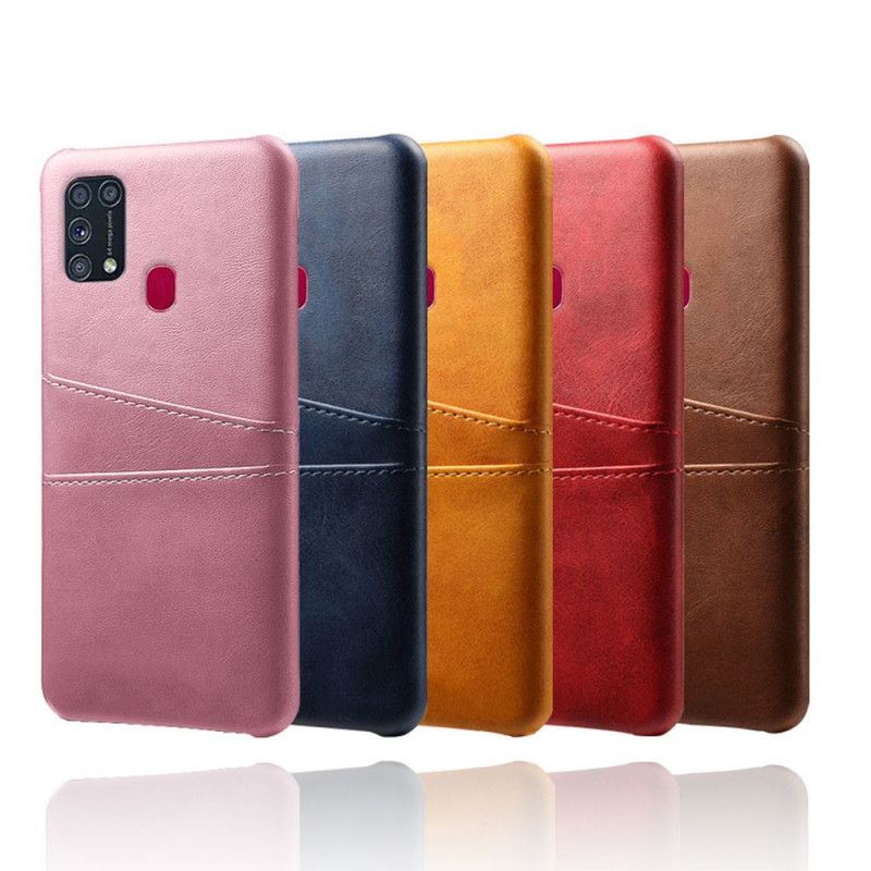 Hülle Samsung Galaxy M31 Magenta Karteninhaber