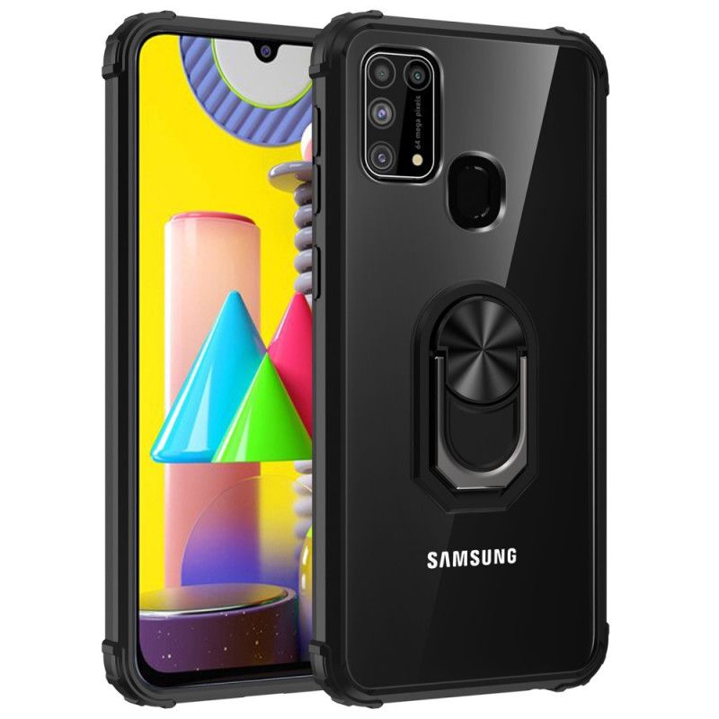 Hülle Samsung Galaxy M31 Schwarz Acrylverstärkte Ecken