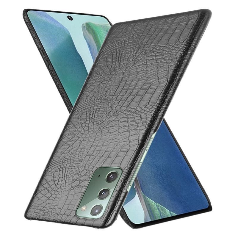 Hülle Samsung Galaxy M31 Schwarz Krokodilhauteffekt