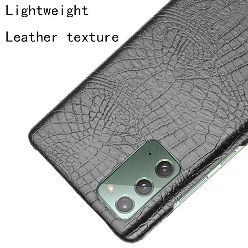 Hülle Samsung Galaxy M31 Schwarz Krokodilhauteffekt