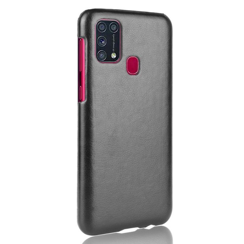 Hülle Samsung Galaxy M31 Schwarz Performance Lychee Ledereffekt