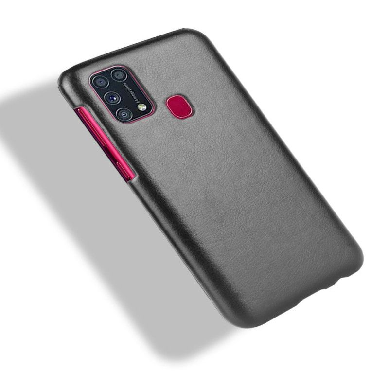 Hülle Samsung Galaxy M31 Schwarz Performance Lychee Ledereffekt
