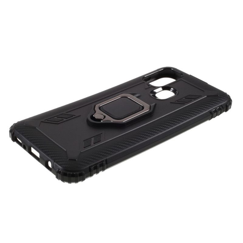 Hülle Samsung Galaxy M31 Schwarz Ring Und Kohlefaser