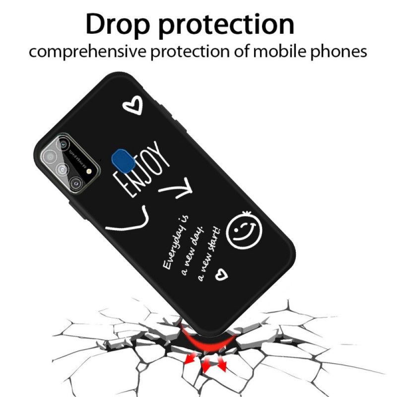 Hülle Samsung Galaxy M31 Schwarz Silikon Genießen