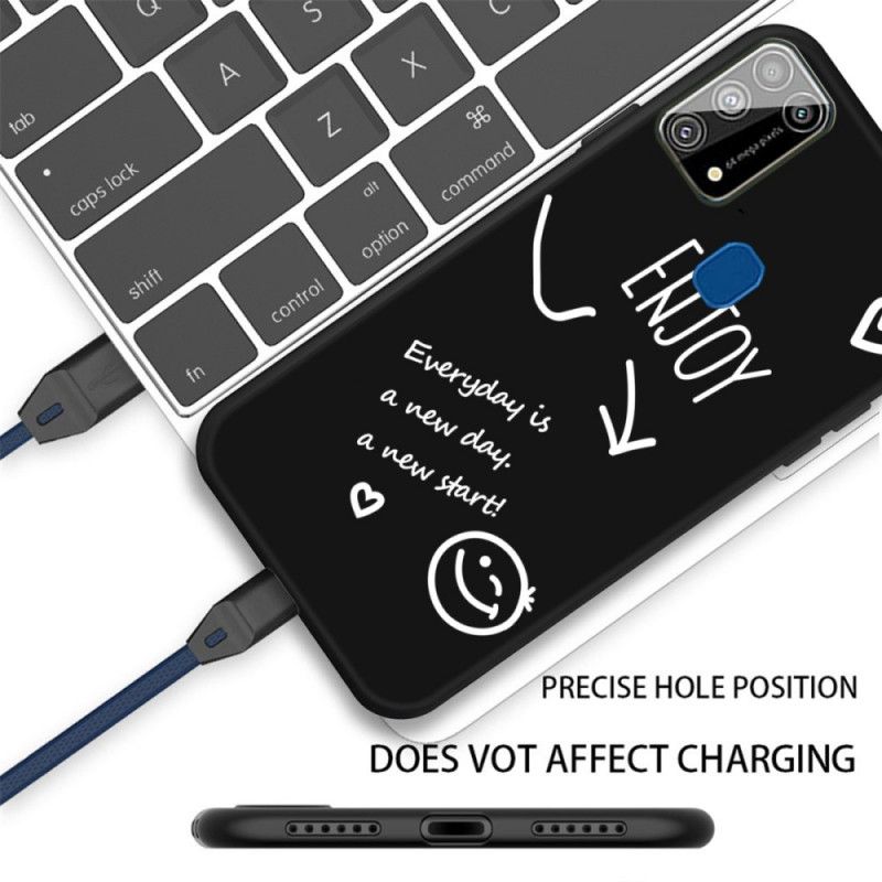 Hülle Samsung Galaxy M31 Schwarz Silikon Genießen