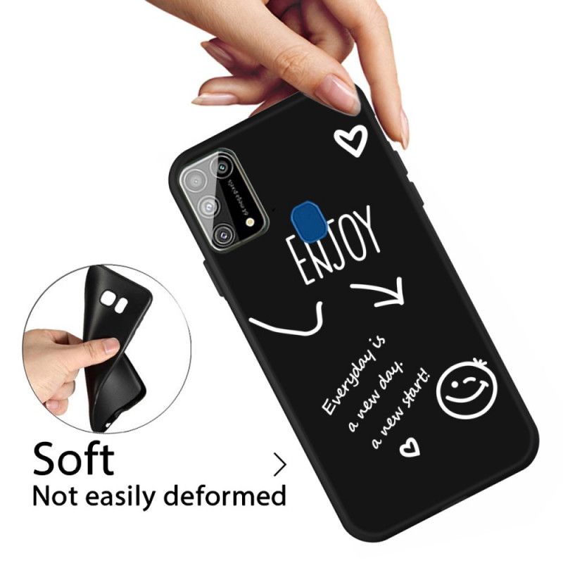 Hülle Samsung Galaxy M31 Schwarz Silikon Genießen