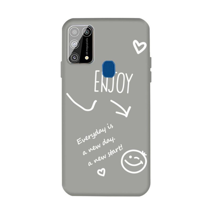 Hülle Samsung Galaxy M31 Schwarz Silikon Genießen