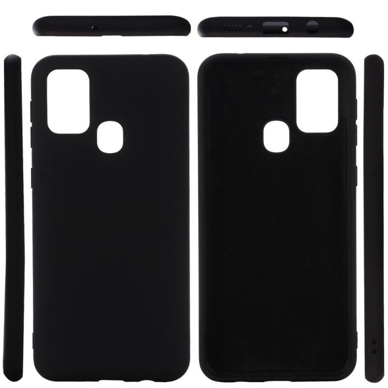 Hülle Samsung Galaxy M31 Schwarz Silikonflüssigkeit