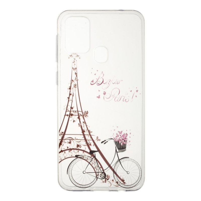 Hülle Samsung Galaxy M31 Transparent Hallo Paris