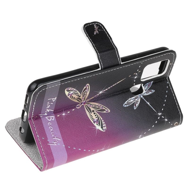 Lederhüllen Für Samsung Galaxy M31 Libellen Mit Tanga