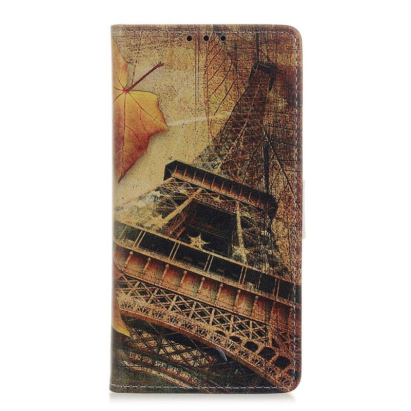 Lederhüllen Samsung Galaxy M31 Eiffelturm Im Herbst