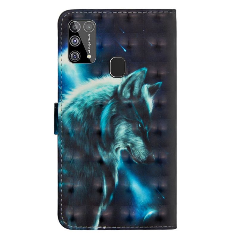 Lederhüllen Samsung Galaxy M31 Majestätischer Wolf