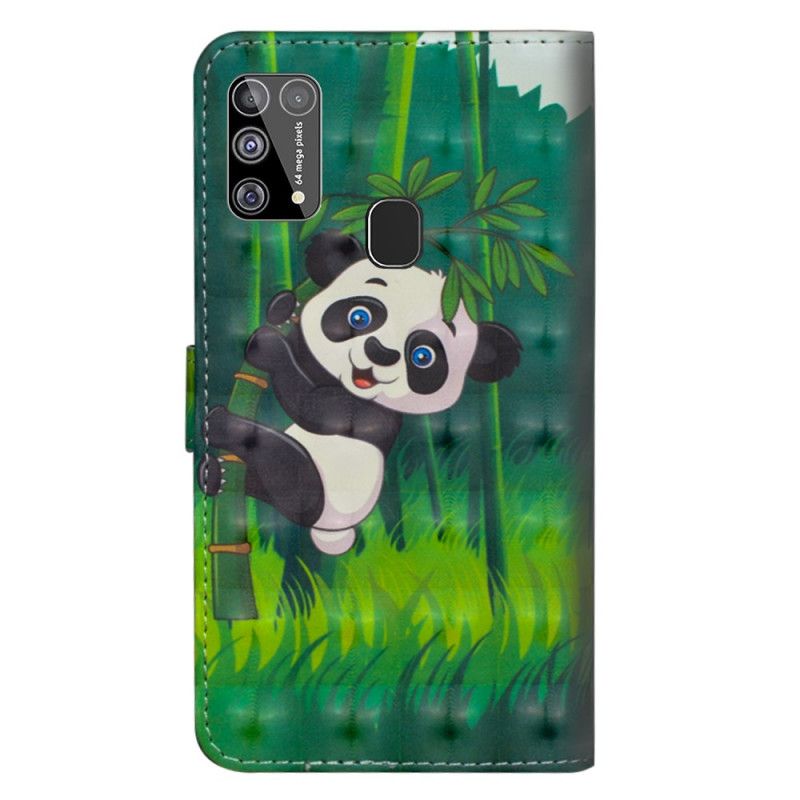 Lederhüllen Samsung Galaxy M31 Panda Und Bambus