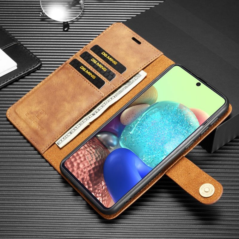 Lederhüllen Samsung Galaxy M31 Schwarz Dg. Ming Abnehmbaren Koffer
