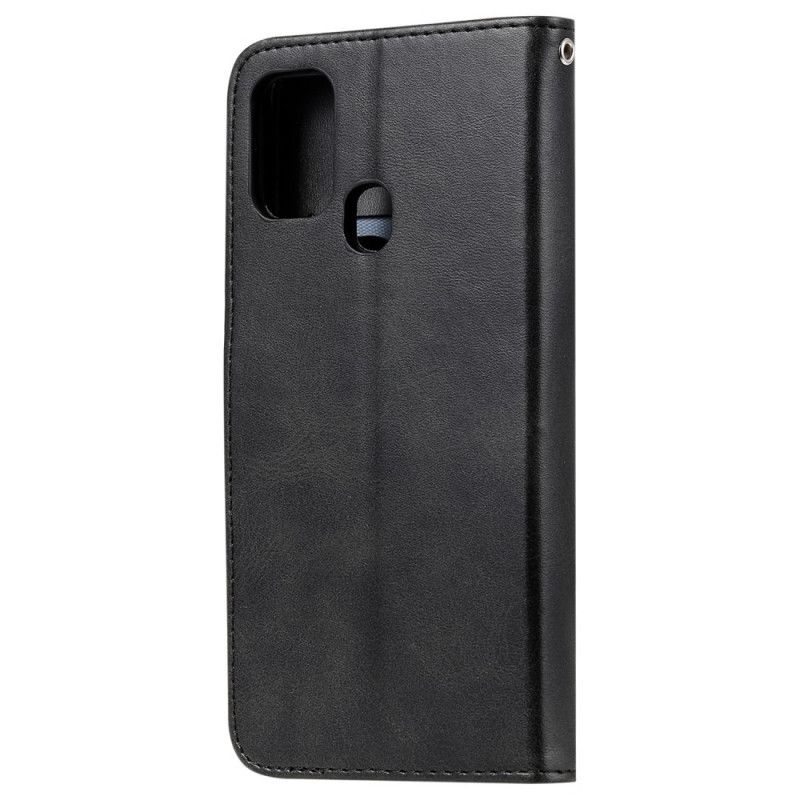 Lederhüllen Samsung Galaxy M31 Schwarz Vintage Geldbörse