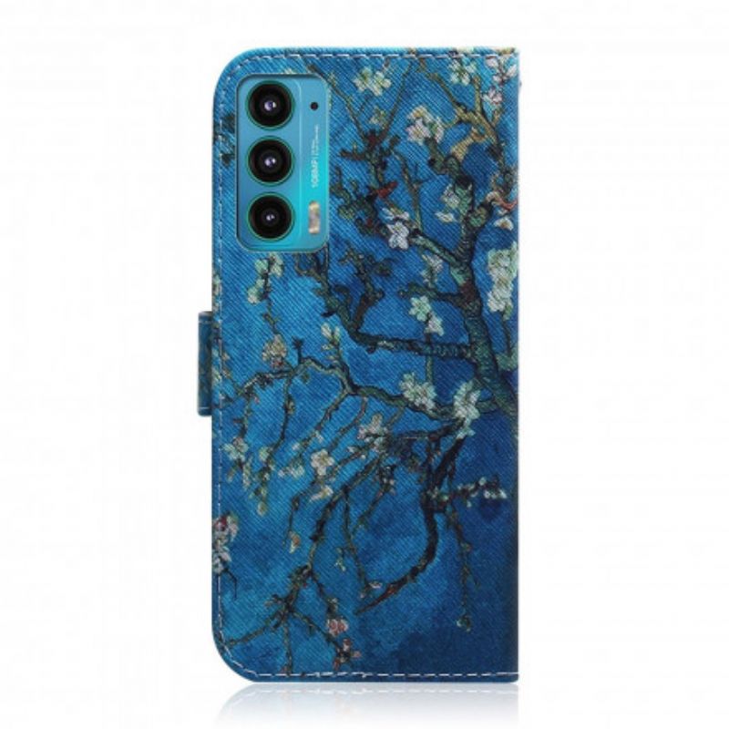 Lederhüllen Für Motorola Edge 20 Blühender Ast