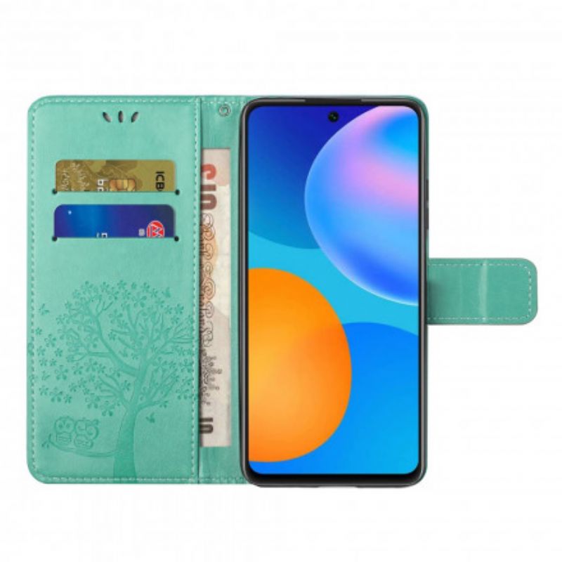 Lederhüllen Für Motorola Edge 20 Tangabaum Und Eulen