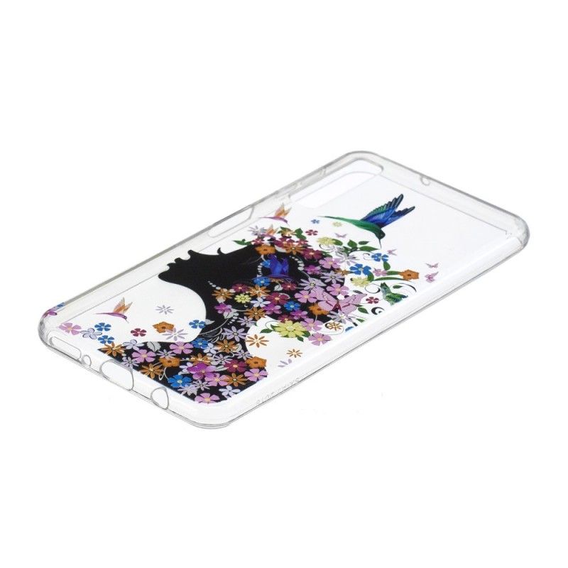 Hülle Für Samsung Galaxy A7 Transparentes Blumenmädchen