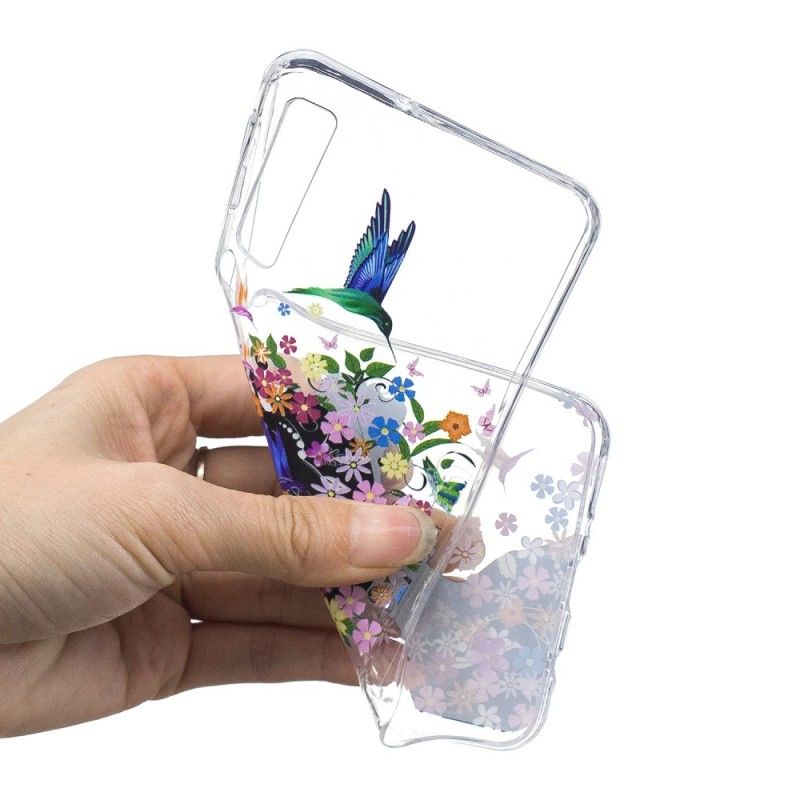 Hülle Für Samsung Galaxy A7 Transparentes Blumenmädchen