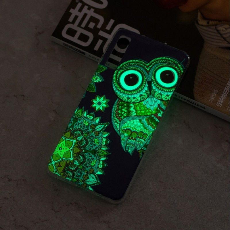 Hülle Samsung Galaxy A7 Fluoreszierende Mandala-Eule