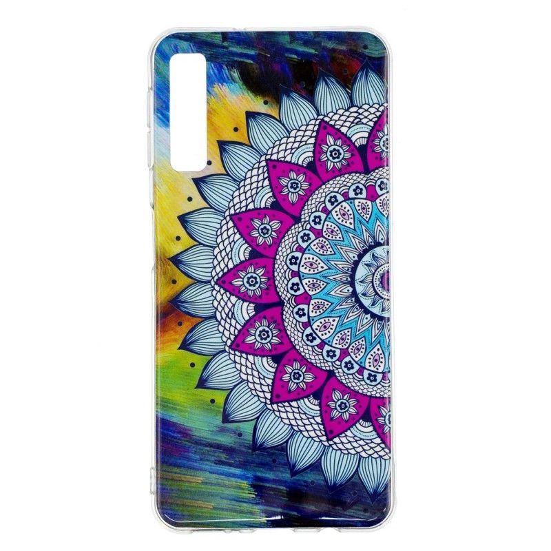 Hülle Samsung Galaxy A7 Fluoreszierendes Farbiges Mandala