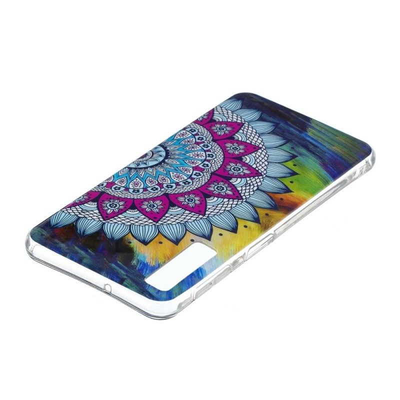 Hülle Samsung Galaxy A7 Fluoreszierendes Farbiges Mandala