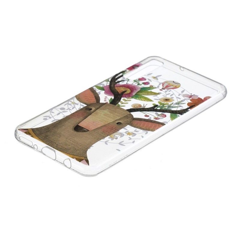 Hülle Samsung Galaxy A7 Handyhülle Durchsichtiger Blütenhirsch