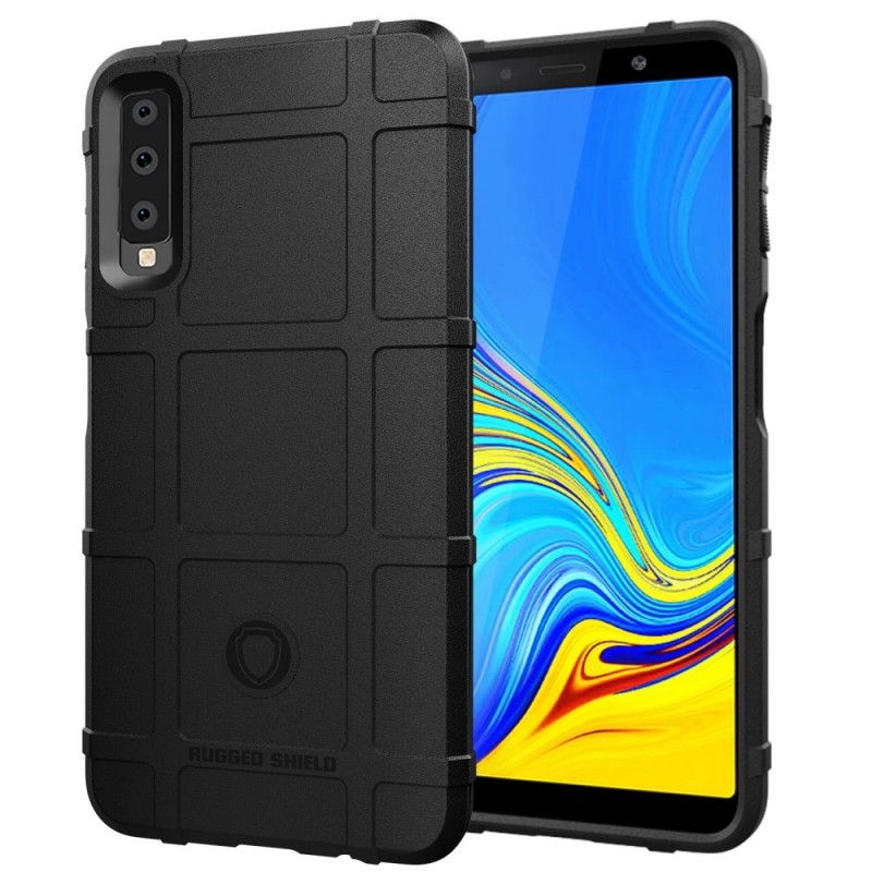 Hülle Samsung Galaxy A7 Schwarz Robuster Schild