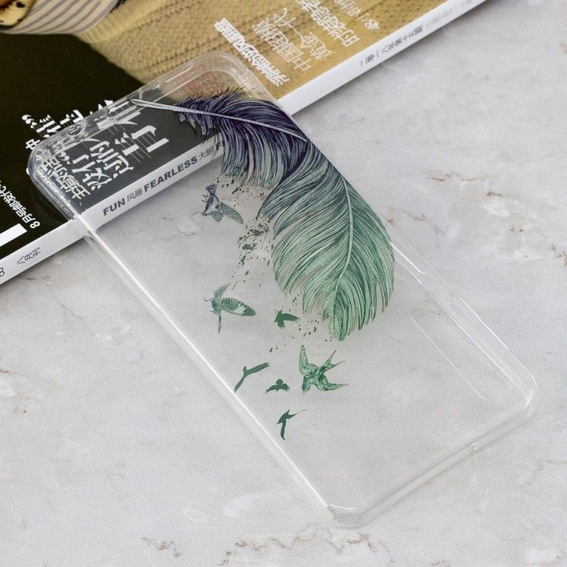 Hülle Samsung Galaxy A7 Transparente Farbige Feder
