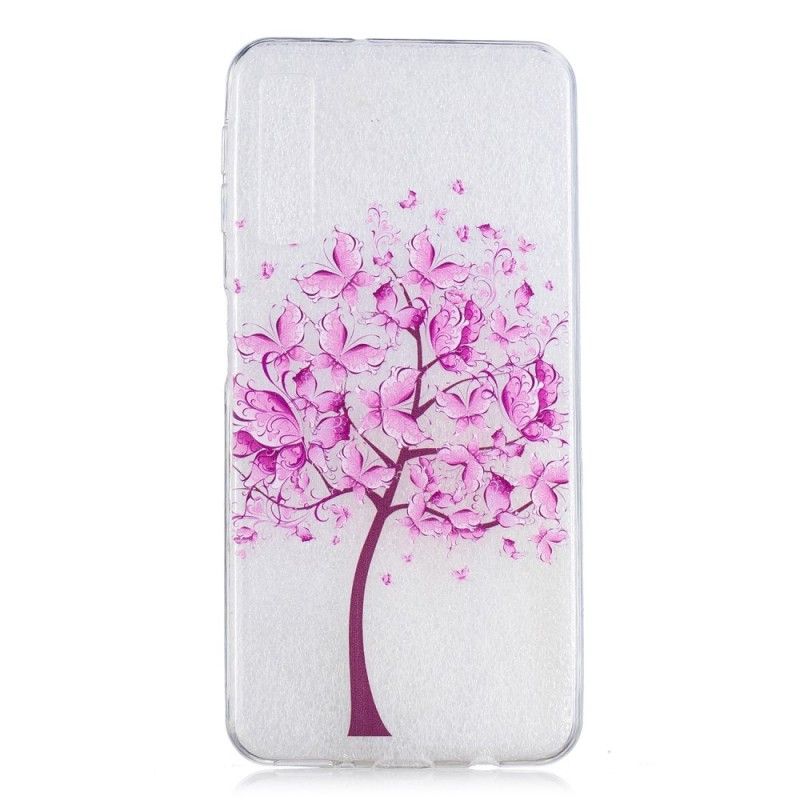 Hülle Samsung Galaxy A7 Transparenter Schmetterlingsbaum