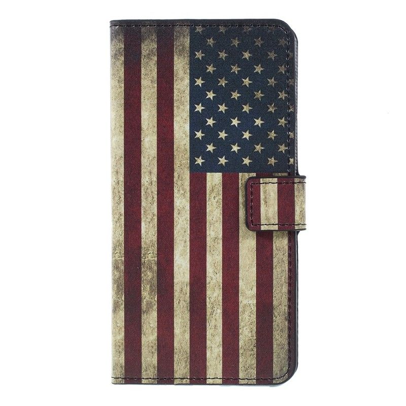 Lederhüllen Samsung Galaxy A7 Handyhülle Usa-Flagge