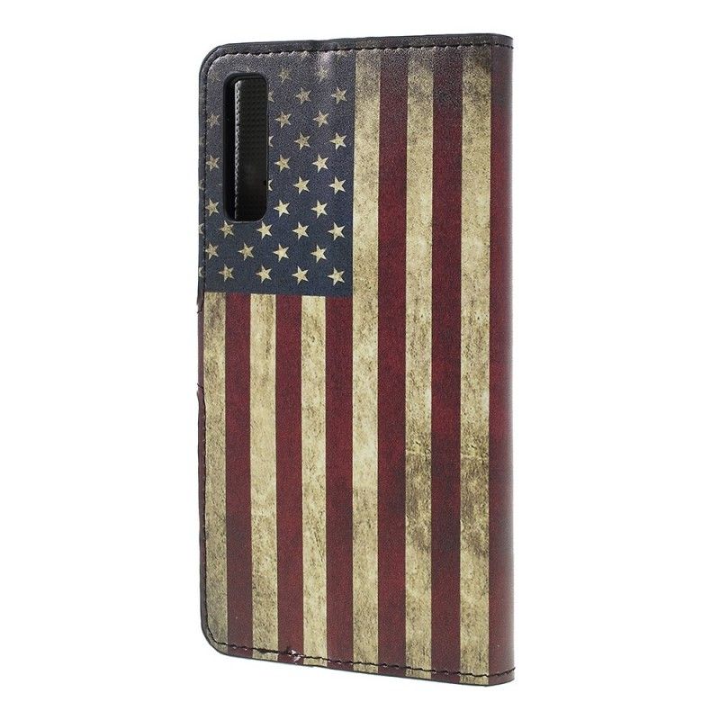 Lederhüllen Samsung Galaxy A7 Handyhülle Usa-Flagge