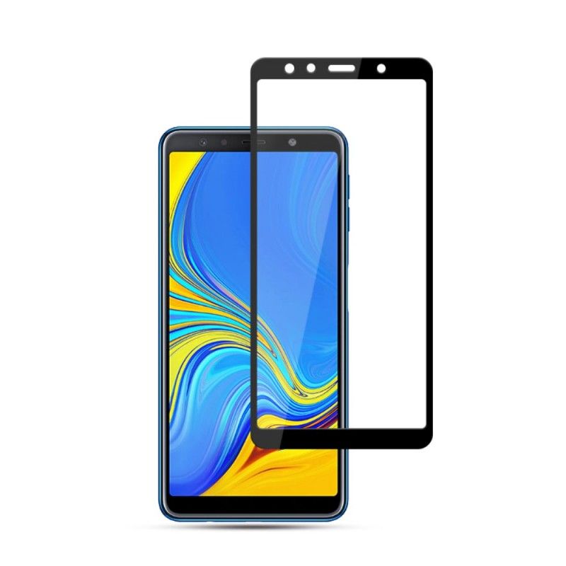 Schutz Aus Gehärtetem Glas Samsung Galaxy A7 Schwarz Mocolo