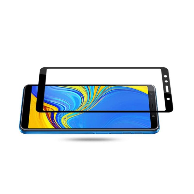 Schutz Aus Gehärtetem Glas Samsung Galaxy A7 Schwarz Mocolo