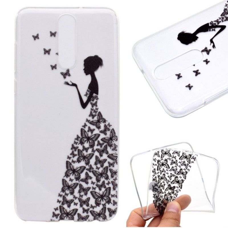 Hülle Für Huawei Mate 10 Lite Transparentes Kleid Mit Schmetterlingen
