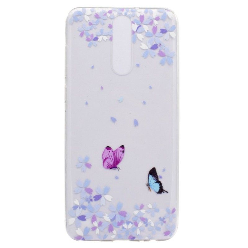 Hülle Huawei Mate 10 Lite Transparente Schmetterlinge Und Blumen