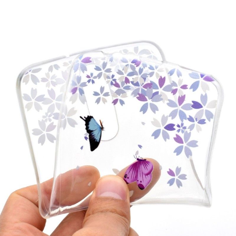 Hülle Huawei Mate 10 Lite Transparente Schmetterlinge Und Blumen